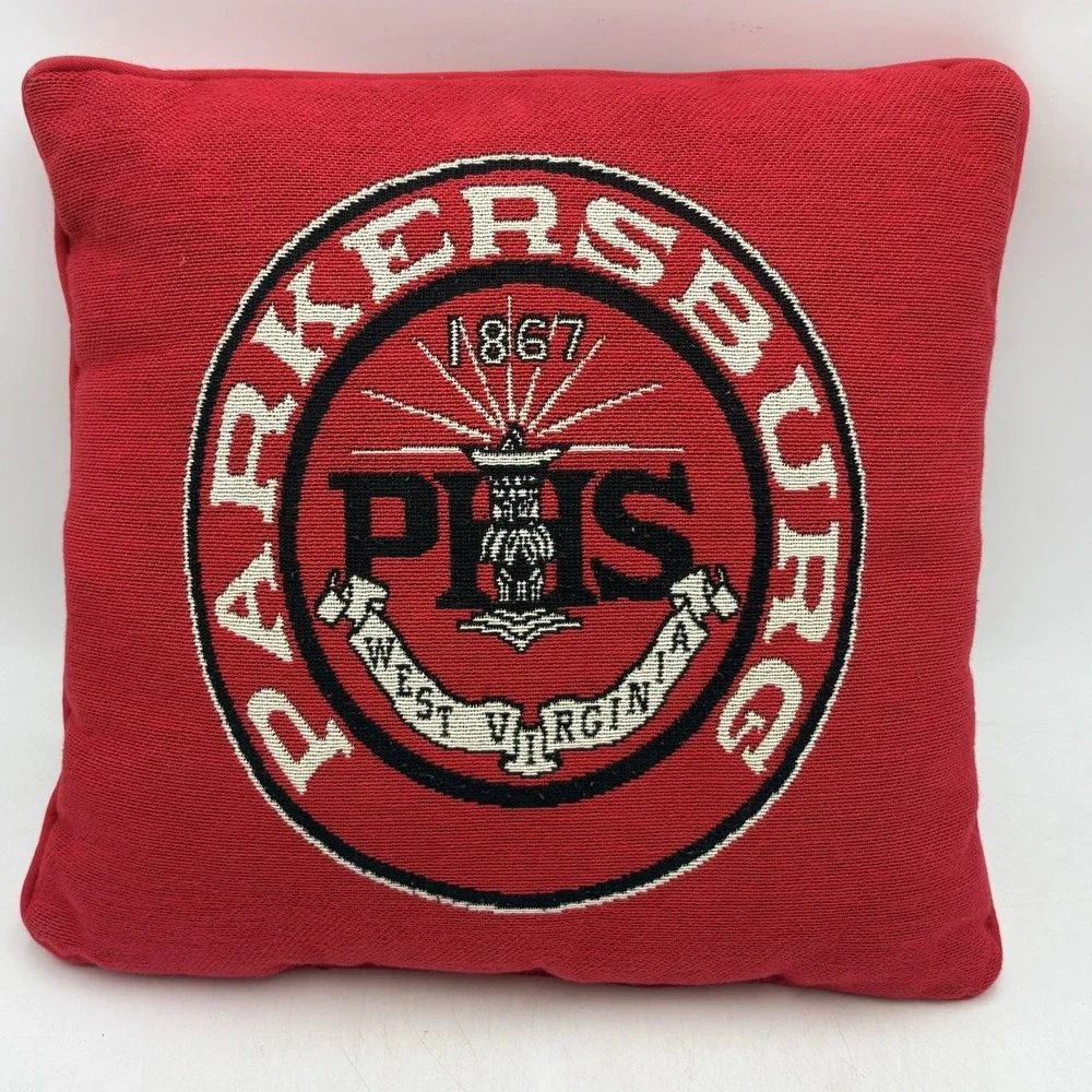 Vintage Parkersburg High School Woven Tapestry Throw Pillow School of Champions